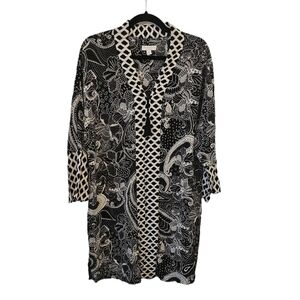 Charter Club Intimate Medium 100% Rayon Floral Tassel Tunic Pockets